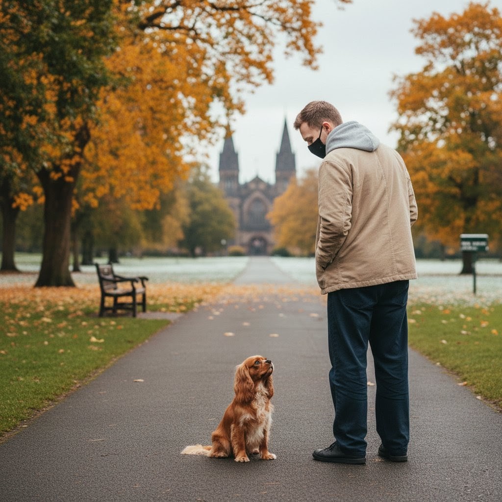 Andy and Archie at Kelvingrove Park